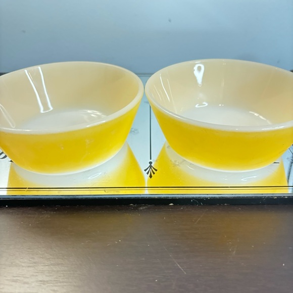 ANCHOR HOCKING Set of 4 Bowls Ombré Brown Yellow Ovenware Dish Cereal Soup Bowls - Picture 4 of 8